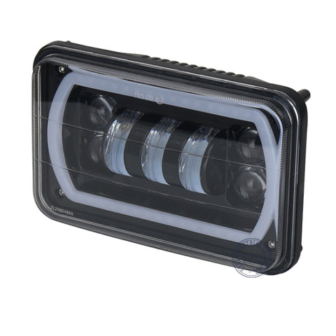Indicatore di direzione/faro LED per auto da 5 pollici 30W DC 10-30V 7200LM IP67, con Angel Eyes, 5 pollici with Angel Eyes