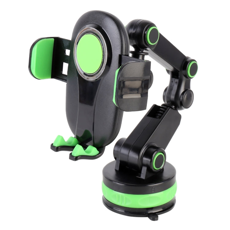 ZP-X0466 Supporto per cellulare con ventosa rotonda telescopica girevole a 360 gradi per auto, ZP-X0466 (Green), ZP-X0466 (Grey)