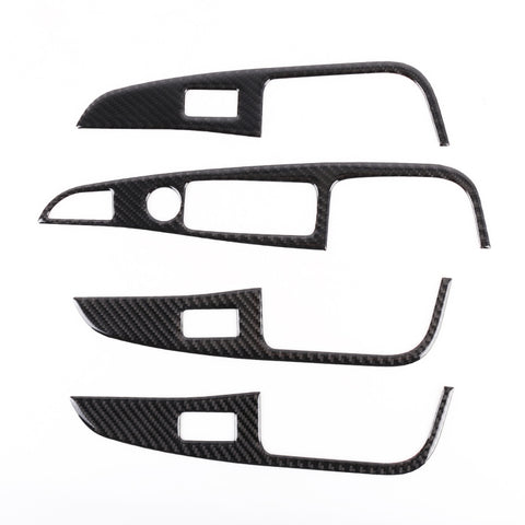 Autocollant décoratif pour impulsion de sol le plus fin pour voiture en fibre de carbone à 4 pièces pour BMW X5 2020, bouton de lève-vitre