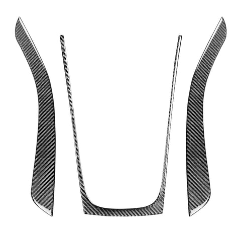 Adesivo decorativo per pannello ingranaggi in fibra di carbonio 3 in 1 per Audi A5 Hard Top 2008-, guida a destra e a sinistra universale, Gears Panel
