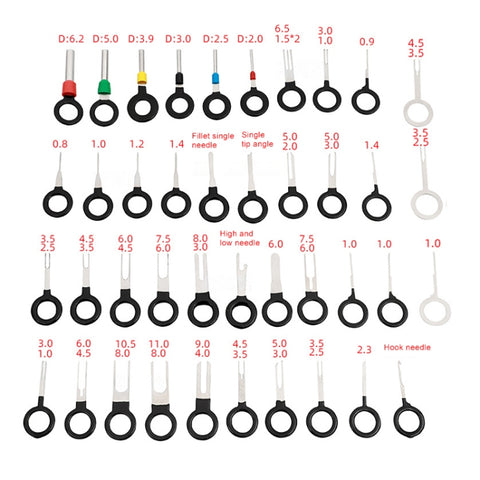 59 in 1 Spina per auto Circuito Cablaggio Terminale Estrazione Pick Connettore Crimp Pin Indietro Ago Rimuovi strumento, 59 in 1 - Novalix Store
