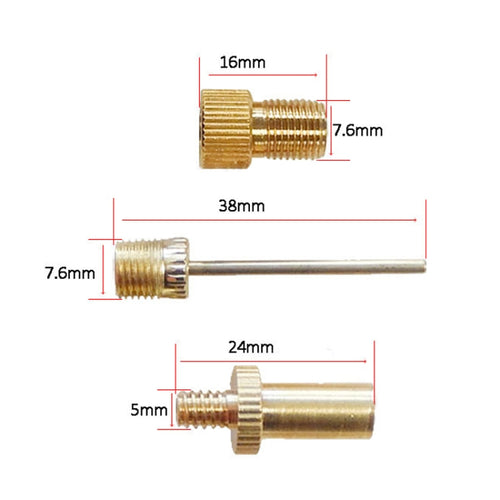 4-in-1 Inflator Adapter for Bikes - US, UK, French