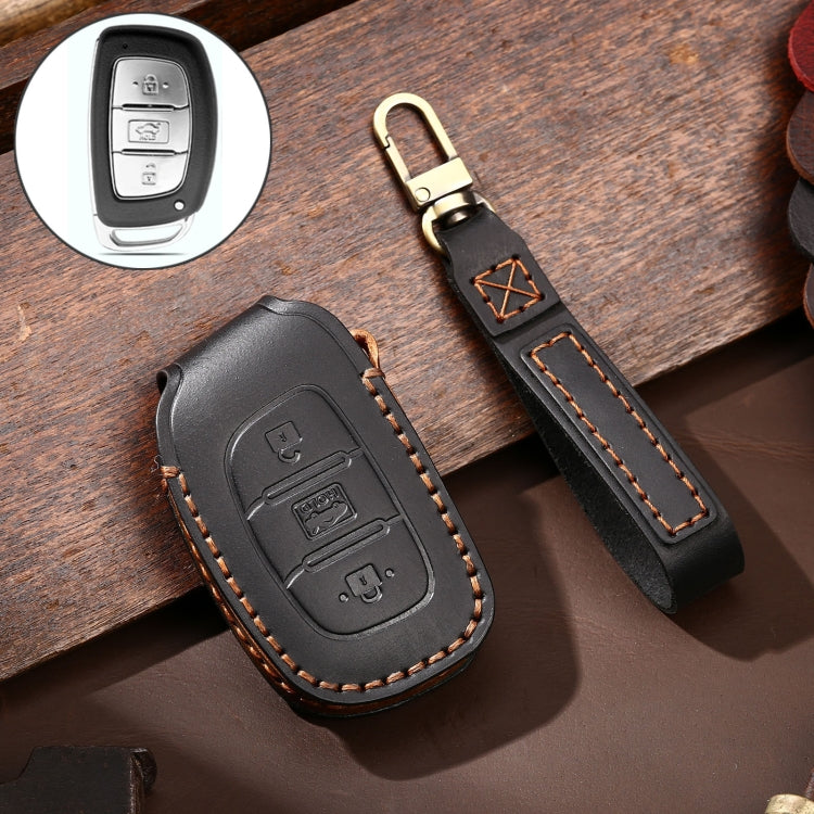 Premium Cowhide Leather Key Cover for Hyundai IX35