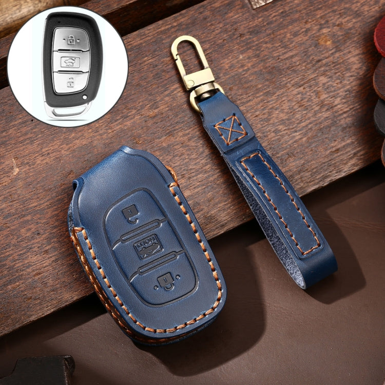 Premium Cowhide Leather Key Cover for Hyundai IX35