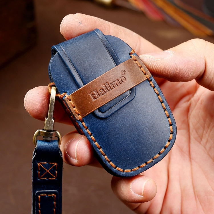 Premium Cowhide Leather Key Cover for Hyundai IX35 B Style
