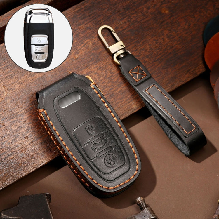 Audi Cowhide Leather Key Protective Cover Case