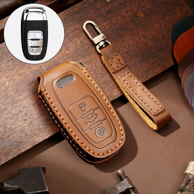 Audi Cowhide Leather Key Protective Cover Case