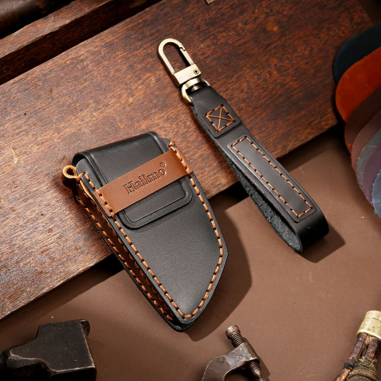 BMW Cowhide Leather Key Case - Stylish & Durable Protection