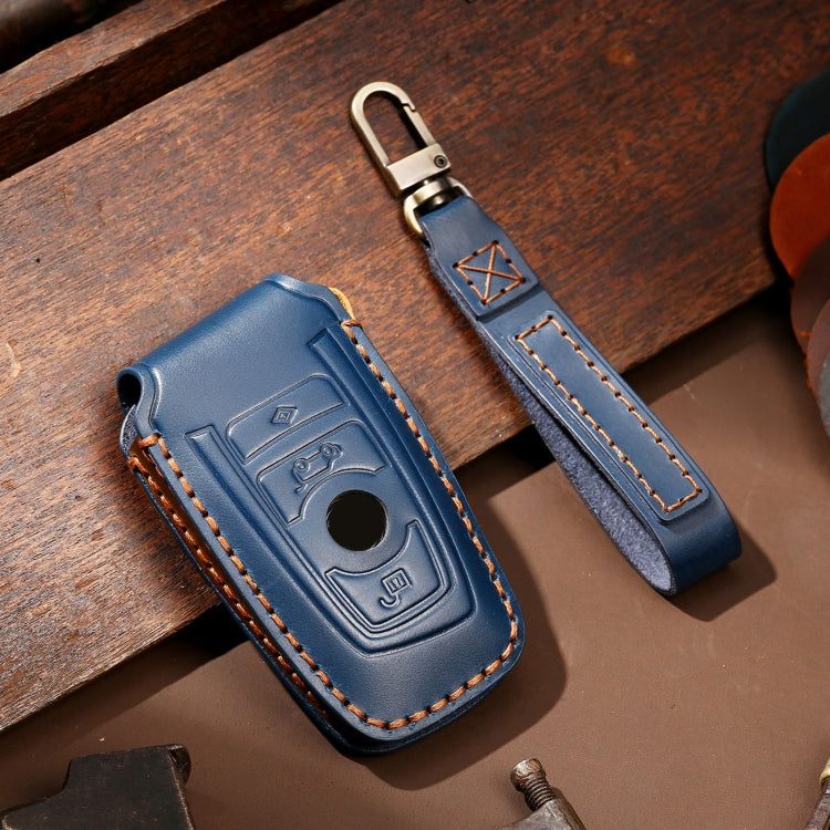 Cowhide Leather Key Case for Old BMW - Durable Protection