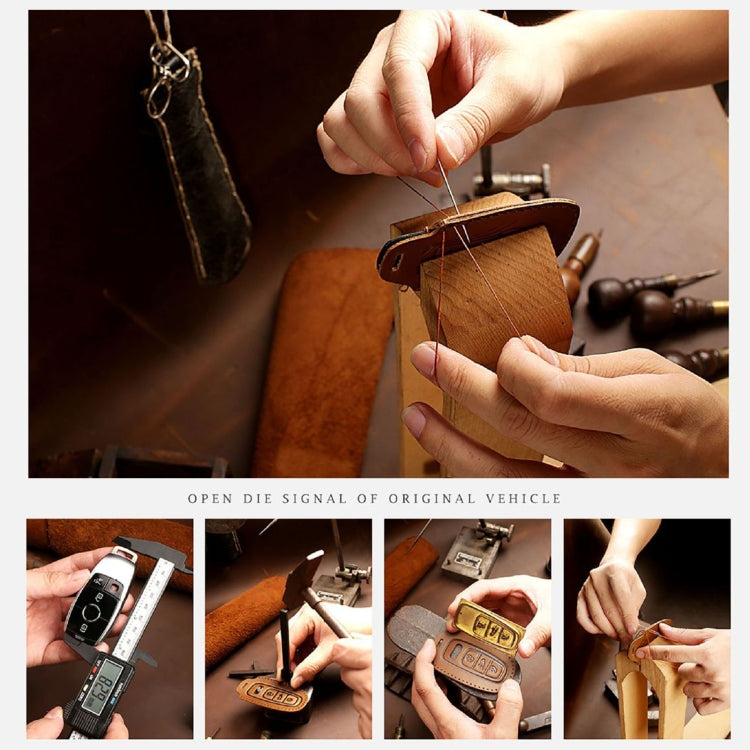 Cowhide Leather Key Case for Old BMW - Durable Protection
