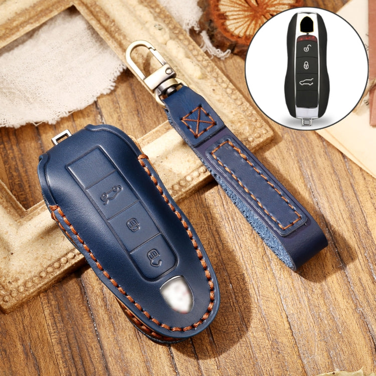 Porsche Macan Leather Key Case - Stylish Cowhide Protection