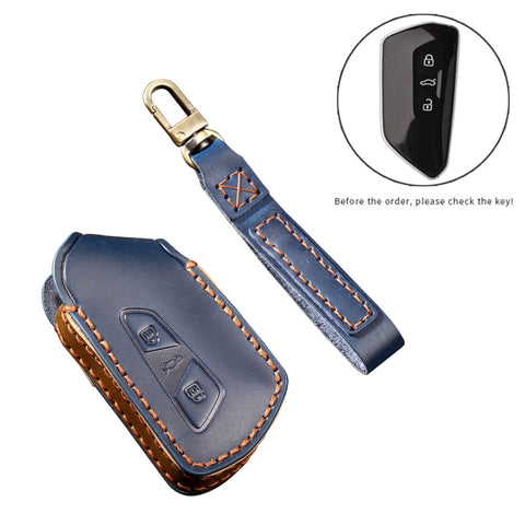 Hallmo Custodia protettiva per chiave en pelle di vacchetta per auto pour Volkswagen Golf 8, pour Volkswagen Golf 8