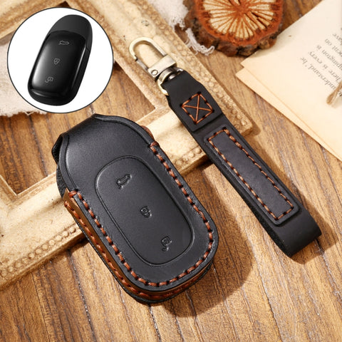 Custodia protettiva per chiave Hallmo en pelle di vacchetta per auto par LEADING IDEAL One, Pour LEADING IDEAL One