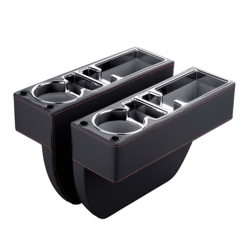 Console multifunzionale per auto Scatola in pelle PU Portabicchieri Sedile Gap Scatola portaoggetti laterale, Boîte de rangement (Noir), Boîte de rangement (Beige), Boîte de rangement (Marron)