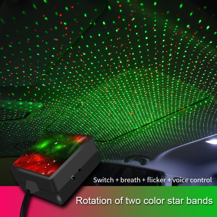 c208-5v-0-1w-ipx4-usb-car-rotating-star-lights-lampada-per-atmosfera-cielo-stellato-rosso-verde-c208-red-green - immagine 2