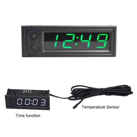 Orologio LED Elettronico 3 in 1 per Auto con Termometro e Voltmetro -