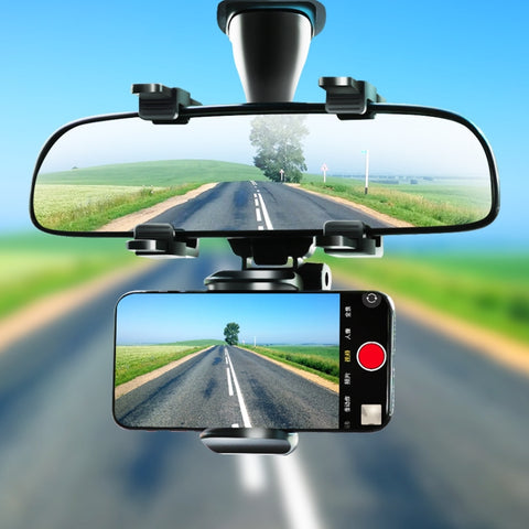 Supporto rotante per registratore di navigazione, staffa per cellulare, specchietto retrovisore per auto, Car Rearview Mirror Phone Bracket