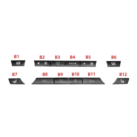 Interrupteur à impulsion panneau de climatisation automatique 12 impulsions 61319313923 pour BMW F10 / F07 / F02, 12 boutons