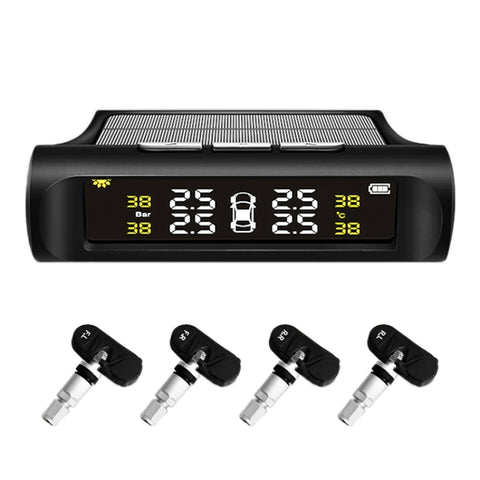 YB-P0248 Rilevatore di monitoraggio della pressione dei pneumatici TPMS integrato solare wireless universale per auto, YB-P0248