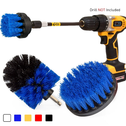 Set di testine per spazzole per trapano elettrico disincrostanti per la pulizia dei vetri delle finestre 4 in 1, consegna casuale dei colori, 4 in 1