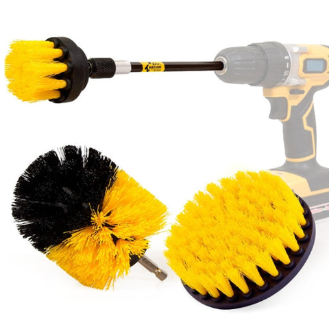 Set di testine per spazzole per trapano elettrico disincrostanti per la pulizia dei vetri delle finestre 4 in 1, consegna casuale dei colori, 4 in 1