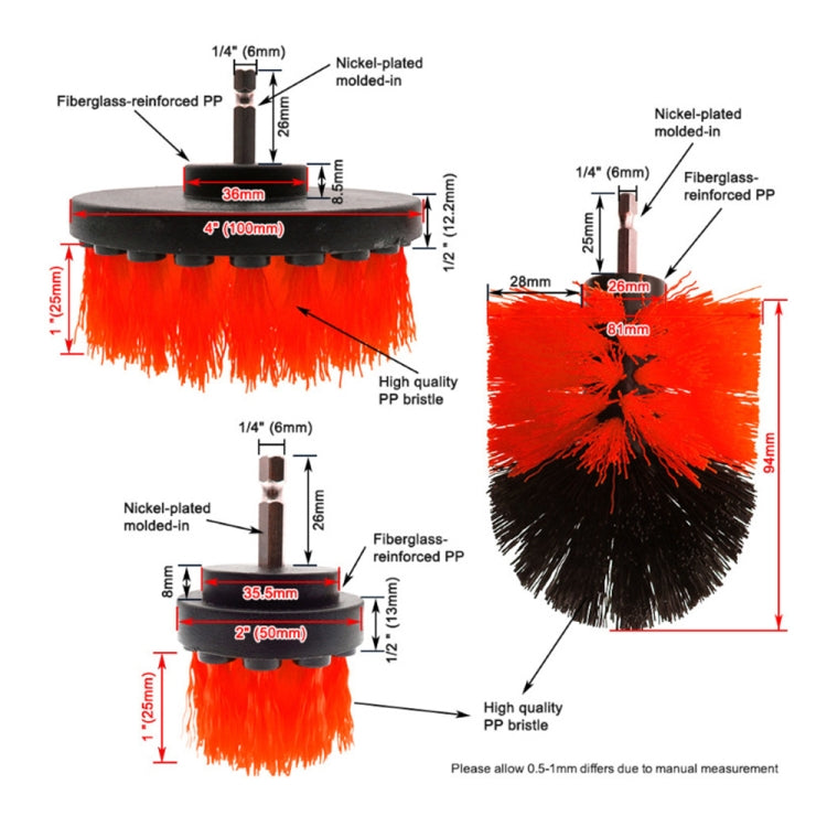 12-in-1 Electric Drill Brush Set for Glass & Surface