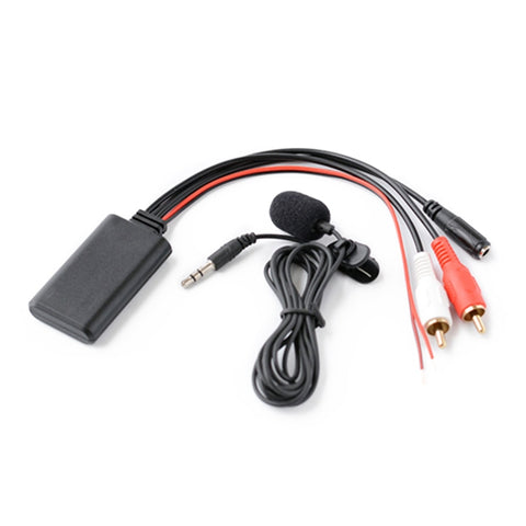Cavo telefonico Bluetooth per auto 2RCA Lotus Male Head AUX Music + MIC, lunghezza cavo: 1,5 m, Car 2RCA Lotus Male Head AUX Cable