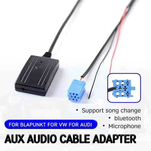 Cavo audio AUX pour musique Bluetooth pour voiture + micro pour Audi / Volkswagen, pour Audi / Volkswagen (MIC)