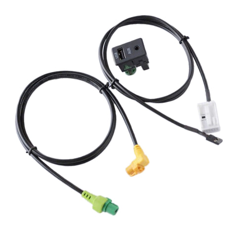 Support pour interrupteur USB AUX pour auto + câblage pour Volkswagen Magotan / Touran / Polo / Touran RCD510/310+/300+, pour Volkswagen Magotan