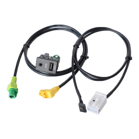 Support pour interrupteur USB AUX pour auto + câblage pour Volkswagen Magotan / Touran / Polo / Touran RCD510/310+/300+, pour Volkswagen Magotan