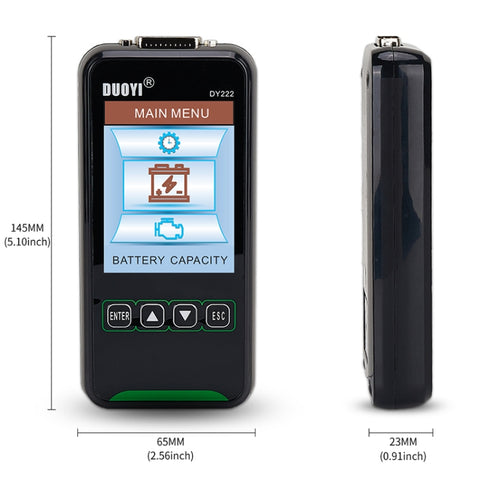 Tester per batteria per auto DUOYI DY222 12V / 24V, DY222