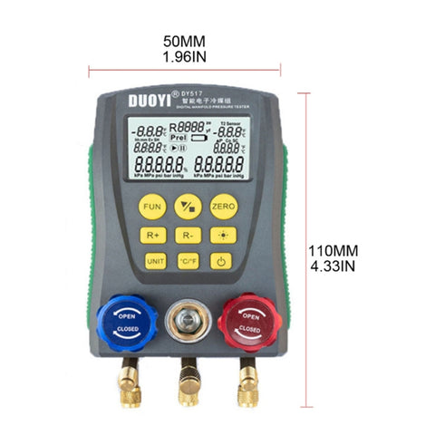DUOYI DY517 Réparateur d'air conditionné pour voiture Misuratore électronique de réfrigérant Misuratore di fluoro del condizionamento d'air, DY517