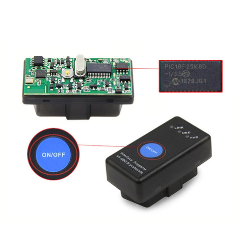 Mini Scanner Diagnostico Auto ELM327 Bluetooth 4.0 con Interruttore