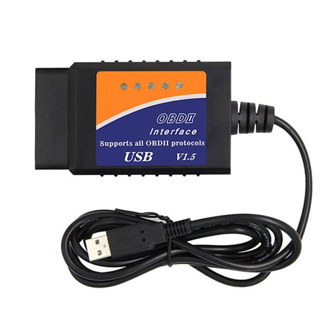 Scanner diagnostico per guasti auto USB OBD ELM327 V1.5 con chip CH340T, ELM327 V1.5 with CH340T Chip