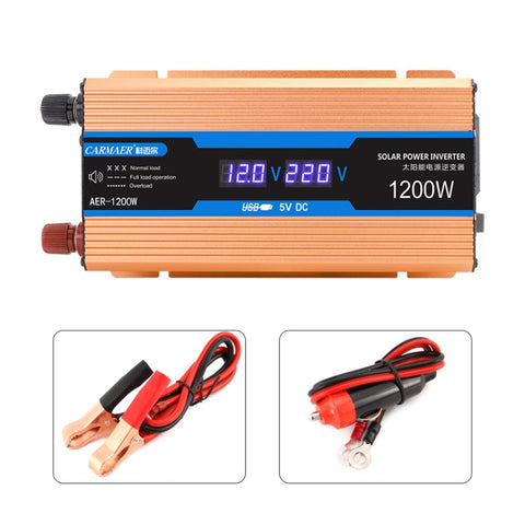 Convertitore di potenza domestico Carmaer 12V a 220V, 1200W con