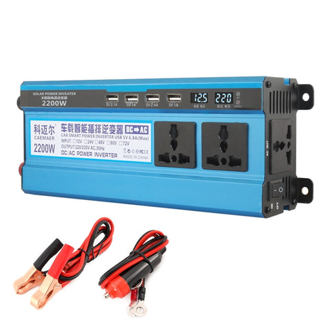Convertitore di Potenza da 24V a 220V, 2200W, con Doppio Display