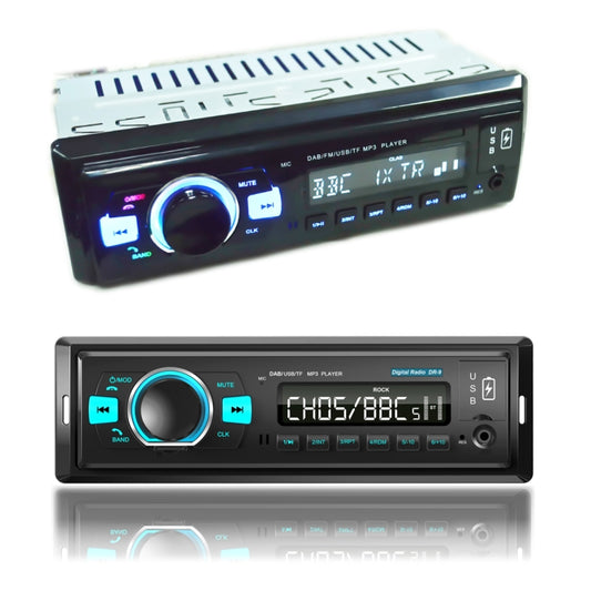 Ricevitore FM per sistema stereo per lettore radio DAB da 1 DIN, supporto Bluetooth e disco U, scheda MP3 e TF, 1-Din Car DAB Radio Player