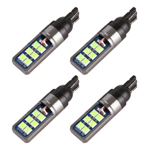 Set di 4 Luci di Ingombro T10 DC12V 4W con 12 LED SMD-3030 in Vari