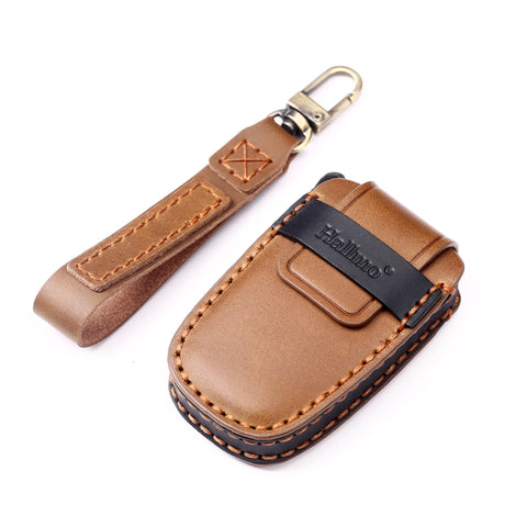 Custodia protettiva per chiave Hallmo en pelle di vacchetta per auto pour KIA K2 / K3 / K5 à 3 pulsanti, pour KIA K2 / K3 / K5 3 boutons
