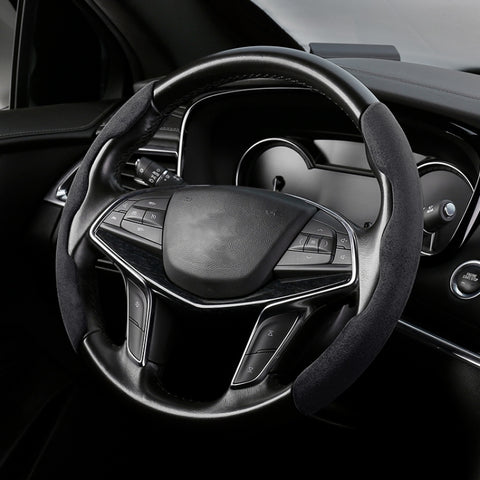 Coprivolante universale per auto en pelle scamosciata