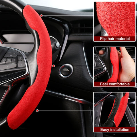 Coprivolante universale per auto en pelle scamosciata