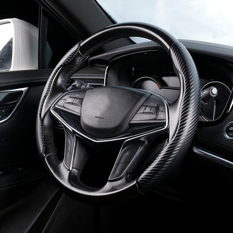 Coprivolante universelle en peau avec trame en fibre de carbone pour voiture
