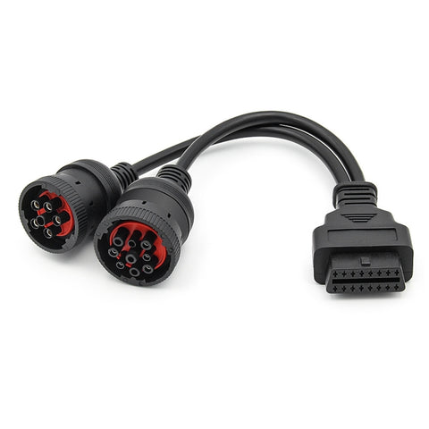 Cavo adattatore diagnostico J1708 J1939 6 pin e 9 pin a OBD2 16 pin