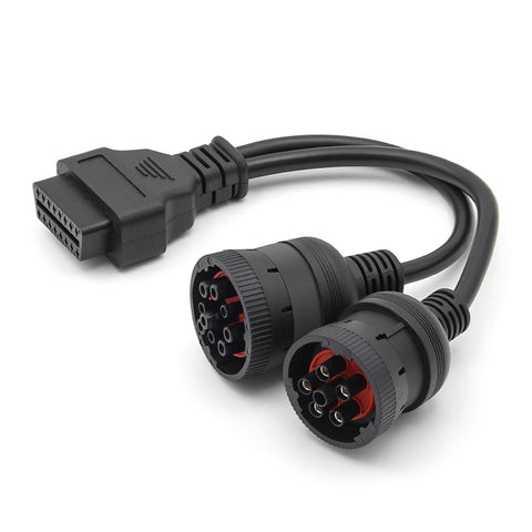 Cavo adattatore diagnostico J1708 J1939 6 pin e 9 pin a OBD2 16 pin