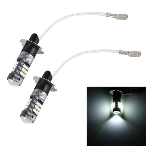 1 paio di fendinebbia LED per auto H3 DC12V/5W con perline lampada SMD-2016 da 42 LED, H3 (Ice Blue Light), H3 (White Light), H3 (Yellow Light)