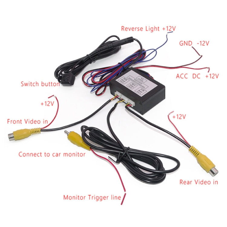 Car Right Blind Spot Camera Reversing Image Switching Front and Rear View Two-way Control Box, Two-way Control Box
