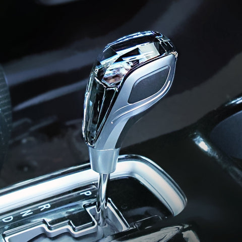 Pommeau de changement de vitesse en cristal coloré avec USB universel pour voiture, pommeau de levier de vitesse en cristal