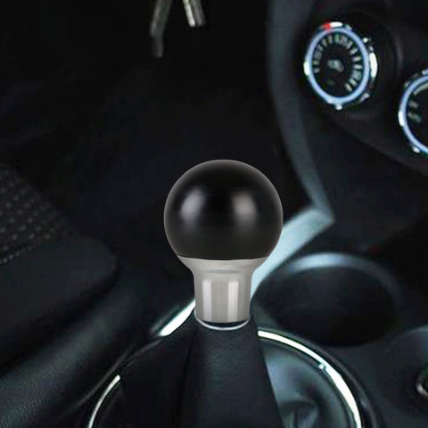 Résine à sfera rotonda piccola pour auto universelle + pomello del cambio en metallo en fibre de carbone, Petite boule ronde (noire), Petite boule ronde (blanche)