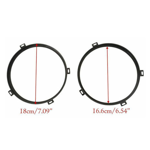 Staffa esterna in metallo per faro da 1 paio da 7 pollici per Jeep Wrangler JK 2007-2017, Metal Outside