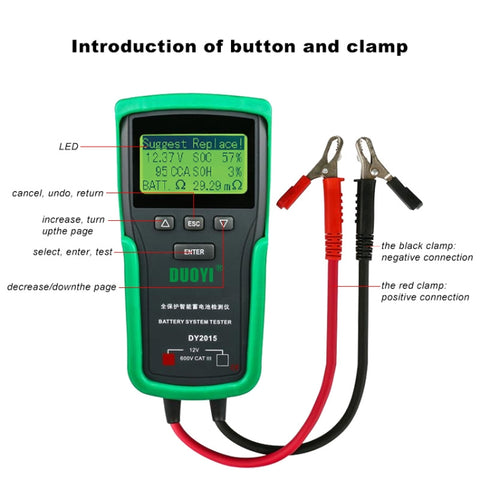Strumenti diagnostici digitali per tester batteria per auto DUOYI DY2015, DY2015